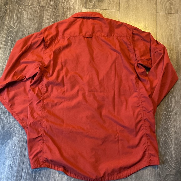 Columbia Titanium Long Sleeve Button Up Nylon Red/OrangeFishing Shirt Mens XXL - Picture 10 of 11